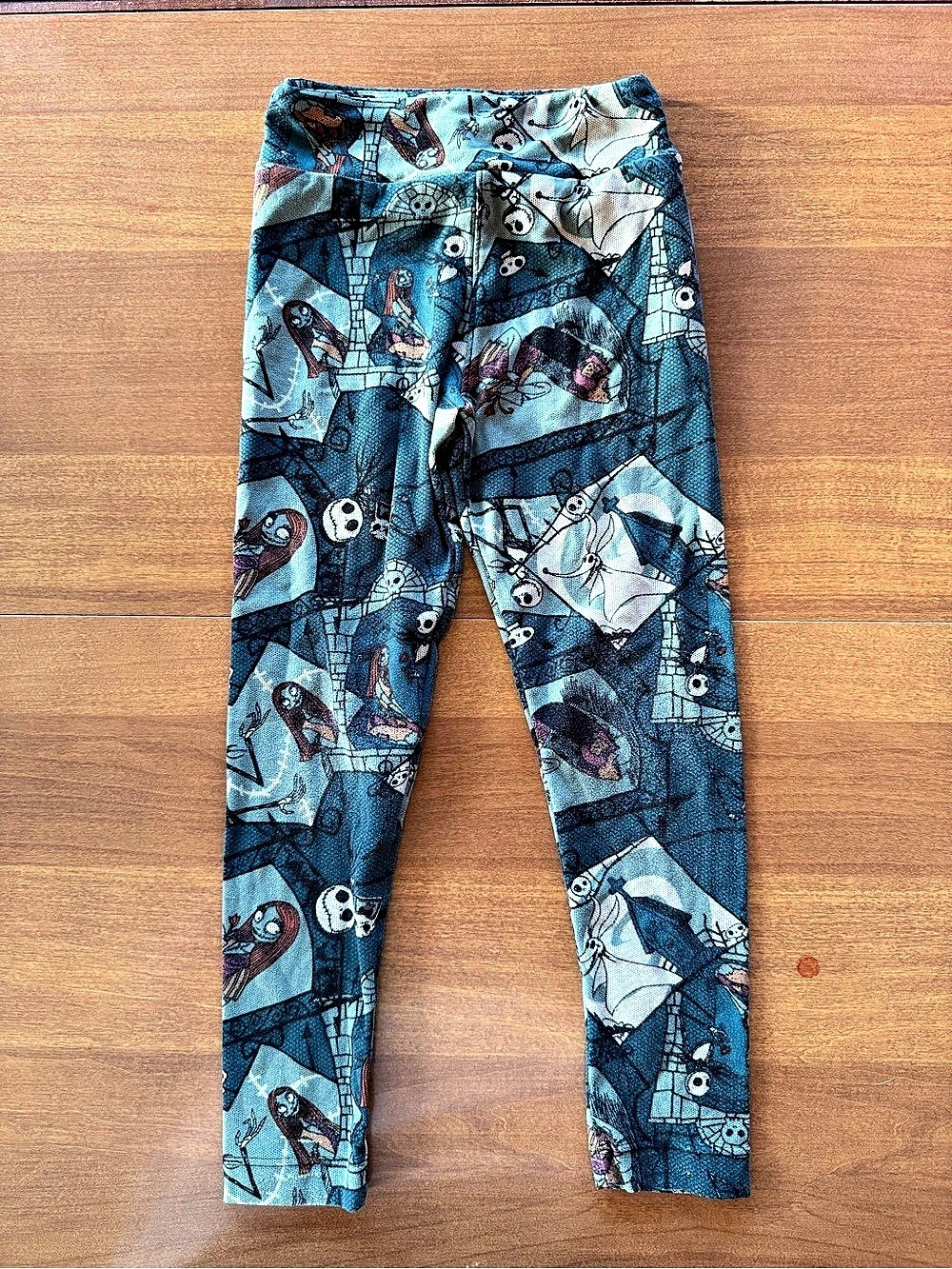 LuLaRoe Disney The Nightmare Before Christmas Leggings Blue & White S/M